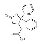 3-Furanacetic acid,tetrahydro-5-oxo-2,2-diphenyl- Structure