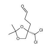 (S)-3-(4-dichloromethyl-2,2-dimethyl-1,3-dioxolane-4-yl)propanal结构式