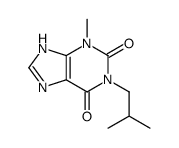 3-methyl-1-(2-methylpropyl)-7H-purine-2,6-dione结构式