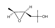 2-methyl-1-((2R,3S)-3-methyloxiran-2-yl)propan-2-ol结构式