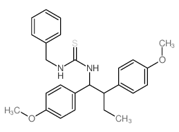 3-benzyl-1-[1,2-bis(4-methoxyphenyl)butyl]thiourea Structure