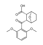 2β-(2,6-dimethoxybenzoyl)-7-oxabicyclo[2.2.1]heptane-3β-carboxylic acid Structure