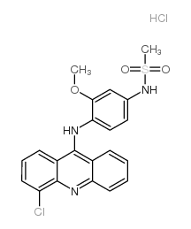 N-[4-[(4-chloroacridin-9-yl)amino]-3-methoxy-phenyl]methanesulfonamide hydrochloride Structure