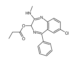 7-Chlor-2-methylamino-5-phenyl-3-propionyloxy-3H-1,4-benzodiazepin Structure