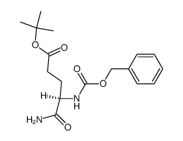 tert-butyl (4R)-4-(benzyloxycarbonylamino)-4-carbamoylbutyrate结构式