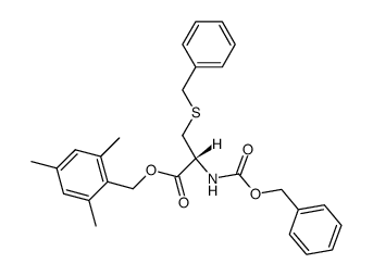 Benzyloxycarbonyl-S-benzyl-L-cystein-(2,4,6-trimethyl-benzylester) Structure