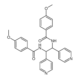 4-methoxy-N-[2-[(4-methoxybenzoyl)amino]-1,2-dipyridin-4-ylethyl]benzamide结构式