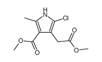 methyl 5-chloro-4-(2-methoxy-2-oxoethyl)-2-methyl-1H-pyrrole-3-carboxylate structure