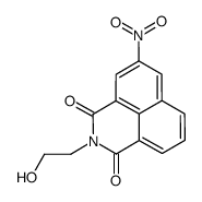 1H-Benz(de)isoquinoline-1,3(2H)-dione, 2-(2-hydroxyethyl)-5-nitro- Structure