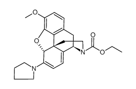 N-(ethoxycarbonyl)norcodeinone pyrrolidine dienamine结构式