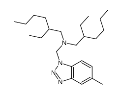 N,N-bis(2-ethylhexyl)-5-methyl-1H-benzotriazole-1-methylamine结构式