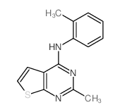 2-methyl-N-(2-methylphenyl)thieno[2,3-d]pyrimidin-4-amine Structure