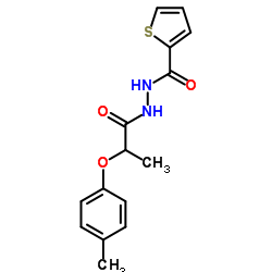 N'-[2-(4-Methylphenoxy)propanoyl]-2-thiophenecarbohydrazide结构式