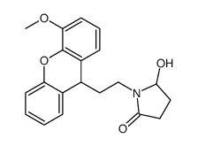 5-hydroxy-1-[2-(4-methoxy-9H-xanthen-9-yl)ethyl]pyrrolidin-2-one结构式