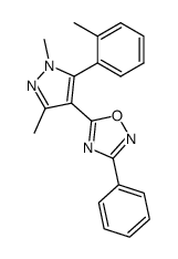 5-[1,3-dimethyl-5-(2-methylphenyl)-1H-pyrazol-4-yl]-3-phenyl-1,2,4-oxadiazole Structure