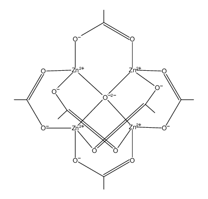 Zinc acetate Basic结构式