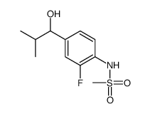 N-[2-fluoro-4-(1-hydroxy-2-methylpropyl)phenyl]methanesulfonamide结构式