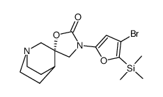 (R)-3'-[4-bromo-5-(trimethylsilyl)furan-2-yl]spiro[1-azabicyclo[2,2.2]octan-3,5'-oxazolidin]-2'-one Structure