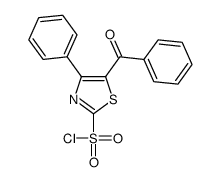 5-benzoyl-4-phenyl-1,3-thiazole-2-sulfonyl chloride结构式