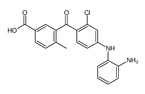 3-[4-(2-aminoanilino)-2-chlorobenzoyl]-4-methylbenzoic acid Structure