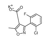 potassium 3-(2-chloro-6-fluorophenyl)-5-methylisoxazole-4-carboxylate structure