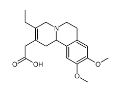 3-ethyl-1,6,7,11b-tetrahydro-9,10-dimethoxy-4H-benzo[a]quinolizine-2-acetic acid结构式