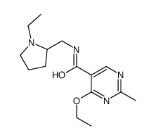 5-Pyrimidinecarboxamide, 4-ethoxy-N-((1-ethyl-2-pyrrolidinyl)methyl)-2-methyl-结构式