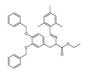 ethyl 3-(3,4-bis(benzyloxy)phenyl)-2-((2,4,6-trimethylbenzylidene)amino)propanoate Structure