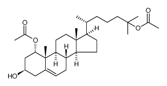 Cholest-5-ene-1,3,25-triol, 1,25-diacetate, (1α,3β) Structure