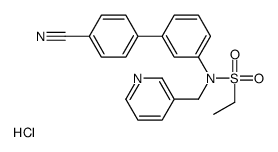 N-(4'-Cyano-[1,1'-biphenyl]-3-yl-N-(3-pyridinylmethyl)-ethanesulfonamidehydrochloride Structure
