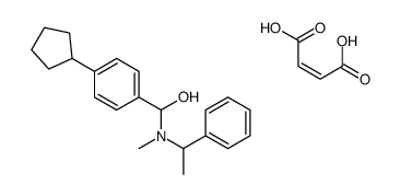 4-Cyclopentyl-alpha-((methyl(phenylmethyl)amino)methyl)benzenemethanol hydrogen maleate structure