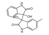 3,3'-dihydroxy-5-methyl-1,3,1',3'-tetrahydro-[3,3']biindolyl-2,2'-dione结构式