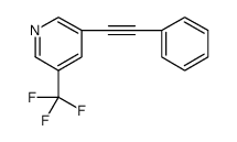 Pyridine, 3-(2-phenylethynyl)-5-(trifluoromethyl)结构式