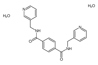 1-N,4-N-bis(pyridin-3-ylmethyl)benzene-1,4-dicarboxamide,dihydrate Structure