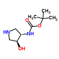 [(3S,4S)-4-Hydroxypyrrolidin-3-yl]carbamic acid tert-butyl ester Structure