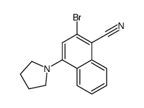 2-bromo-4-pyrrolidin-1-ylnaphthalene-1-carbonitrile结构式