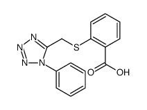 Benzoic acid, 2-[[(1-phenyl-1H-tetrazol-5-yl)methyl]thio] Structure