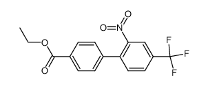 ethyl 2'-nitro-4'-(trifluoromethyl)-4-biphenylcarboxylate结构式