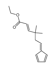 6-((E)-4-carbethoxy-2,2-dimethyl-3-butenyl)fulvene Structure