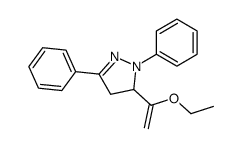3-(1-ethoxyethenyl)-2,5-diphenyl-3,4-dihydropyrazole结构式