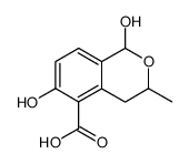 1,6-dihydroxy-3-methylisochroman-5-carboxylic acid结构式