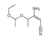3-amino-4-(1-ethoxyethoxy)pent-2-enenitrile结构式