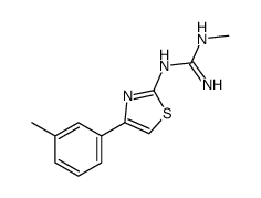 2-methyl-1-[4-(3-methylphenyl)-1,3-thiazol-2-yl]guanidine结构式