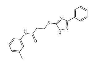 3-(5-Phenyl-2H-[1,2,4]triazol-3-ylsulfanyl)-N-m-tolyl-propionamide结构式