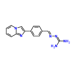 (2E)-2-[4-(Imidazo[1,2-a]pyridin-2-yl)benzylidene]hydrazinecarboximidamide结构式