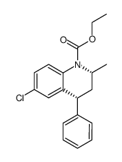 (2R,4R)-6-Chloro-2-methyl-4-phenyl-3,4-dihydro-2H-quinoline-1-carboxylic acid ethyl ester结构式