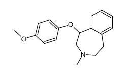 5-(4-methoxyphenoxy)-3-methyl-1,2,4,5-tetrahydro-3-benzazepine结构式