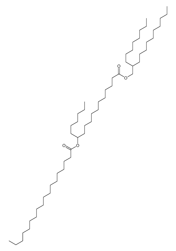 2-octyldodecyl 12-[(1-oxooctadecyl)oxy]octadecanoate Structure