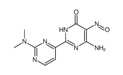 6-amino-2'-dimethylamino-5-nitroso-2,4'-bipyrimidin-4(3H)-one Structure