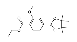 ethyl 2-methoxy-4-(4,4,5,5-tetramethyl-1,3,2-dioxaborolan-2-yl)benzoate结构式